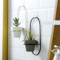 Pots suspendus pour fleurs et plantes, décoration murale géométrique en céramique blanche, pots suspendus pour la décoration de la maison et du jardin
