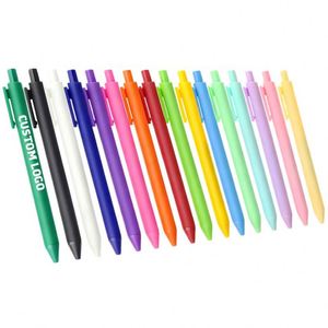 Stylo promotionnel 2026 très populaire, stylo bille en plastique coloré avec logo personnalisé, stylo gel à bille - Product Image 1