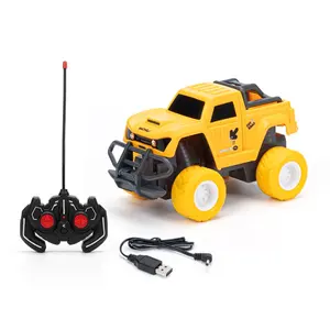 Bán Buôn 1/24 Off Road Xe Mini Quy Mô Xe Tải Quái Vật Với Đèn Pha LED Đài Phát Thanh Điều Khiển RC Xe Tải Đồ Chơi