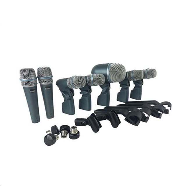 BETADMK7 Beta DMK7 Professional 7 Piece Drum Kit Instrument Microphone Mic for Bass Amp Toms Snare Drum Drum Microphone Set