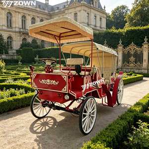 Voiture électrique de tourisme haute durabilité au design vintage à 4 roues pour attractions touristiques et hôtels - Product Image 1