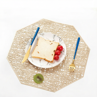 En stock – Lot de 4 sets de table octogonaux en PVC écologique, antidérapants, motif dessin animé, épaissi de 3 mm, ajourés