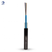 Câble de descente à fibre optique plat GYFXTBY 1-24 cœurs G.657A1 monomode pour FTTH, câble extérieur avec gaine HDPE et renfort FRP