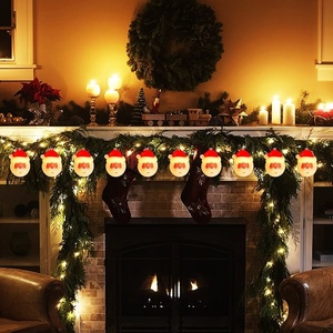 Guirlandes lumineuses LED de Noël, personnages Père Noël et bonhomme de neige, blanc chaud, décoration intérieure, IP44, 2700K, décorations suspendues festives - Product Image 6