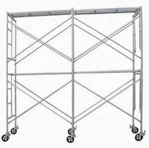 Plateforme mobile pliable en acier galvanisé avec <span class=keywords><strong>poulie</strong></span> pour utilisation extérieure, capacité de charge de 250 kg - Product Image 2