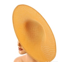Toptan Vintage Lady keten tipi süper geniş kenarlı şapka tabanı 40cm genişlik kraliyet Ascot Linenette klas ator ator şapka tabanı kadınlar