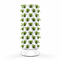 Jardin hydroponique intelligent en tour, système de culture vertical à 10 niveaux avec pompe de circulation d'eau pour la maison, la cuisine, le bureau, le balcon
