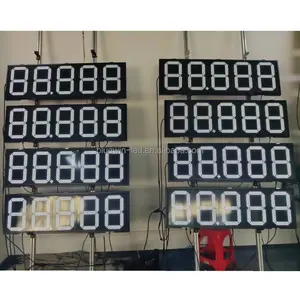 8 pouces 10 pouces blanc 888.88 7 segments LED gazole station-essence affichage des prix panneau d'affichage écran avec led prix du gaz signe
