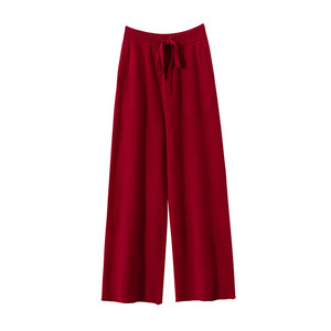 <span class=keywords><strong>Pantalon</strong></span> décontracté en <span class=keywords><strong>laine</strong></span> de couleur <span class=keywords><strong>pure</strong></span> pour femmes <span class=keywords><strong>Pantalon</strong></span> <span class=keywords><strong>femme</strong></span> Design hiver <span class=keywords><strong>Pantalon</strong></span> large en tricot de <span class=keywords><strong>laine</strong></span> et cachemire avec cordon de serrage pour femmes - Product Image 5