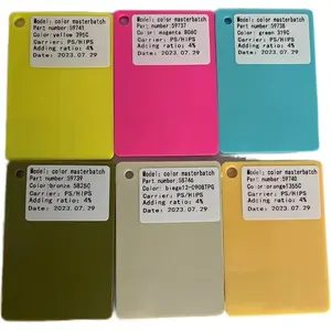 XPS PS HIPS GGPS Plastic Masterbatch In Assorted Colors Red Yellow Orange Green Blue Purple White With Black