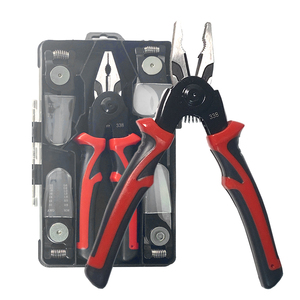 Kit d'outils de réparation de réseau avec pinces coupantes à manche en plastique, coupe-fils en acier et pinces à bec long - Product Image 2