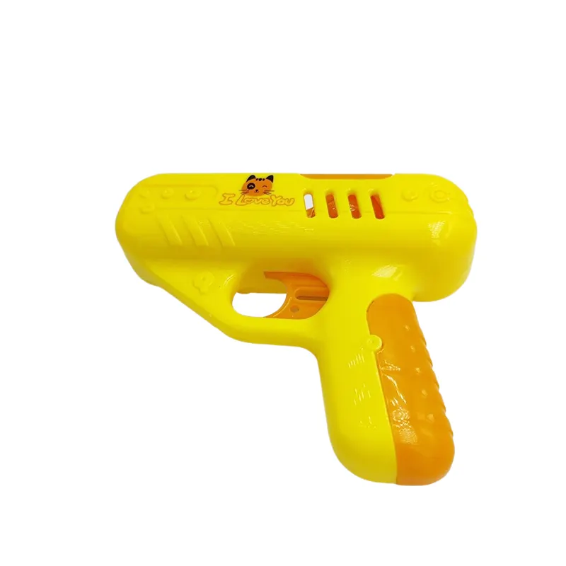 2022 cheap toy of plastic gun toy with candy best selling in supermarket shooting pingpong gun orange green color