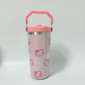 แก้วน้ำสแตนเลสเก็บความร้อนผนังสองชั้นแบบพกพาขนาด20ออนซ์พร้อมที่จับ - Product Image 3