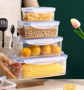 Refrigerador de cocina <span class=keywords><strong>rectangular</strong></span> para microondas resistente al calor, fiambrera de plástico para alimentos, Caja Sellada para almacenamiento de frutas - Product Image 2