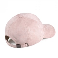 Venta al por mayor Gorras en blanco de 6 paneles de gamuza vegana gorras de béisbol estructuradas gorras de papá logotipo EMB personalizado hebilla gorras deportivas ajustables