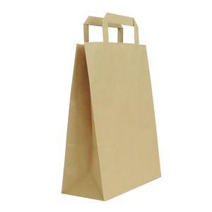 ผลิตในอิตาลี ยี่ห้อ Carte Dozio ถุงกระดาษคราฟท์ Havana Shopper หูหิ้วแบบแบน ขนาด 18+8x24 ซม. แพ็ค 25 ใบ ถุงกระดาษคราฟท์ทนทาน - Product Image 1