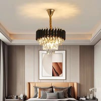 Lustre en cristal K9 de luxe vintage en laiton doré, design branche d'arbre, pour salon
