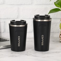 Tasses de voyage isothermes à double paroi réutilisables et portables de 380 ml et 510 ml, personnalisables avec logo et couvercle, impression typographique – Vente en gros