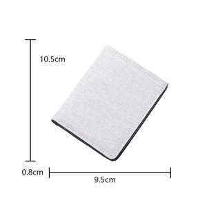 <span class=keywords><strong>Portafoglio</strong></span> Corto in Tela all'Ingrosso, Porta Carte Ultra Sottile in Pelle a Doppia Piega, Portamonete Multifunzione Ultra Sottile da <span class=keywords><strong>Uomo</strong></span> - Product Image 6