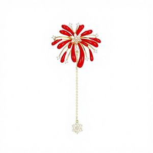 Broche en forme de feu d'artifice en alliage plaqué or, cadeau de mariage ou de fiançailles pour femmes - Product Image 1