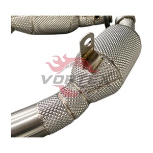 ท่อแคทดาวน์ไพพ์ Vortex 304 High Flow สำหรับ Mercedes-Benz E63 W212 CLS63 C218 5.5T ปี 2013–2017 พร้อมแผ่นกันความร้อน ไม่แสดงไฟเตือน Check Engine - Product Image 2