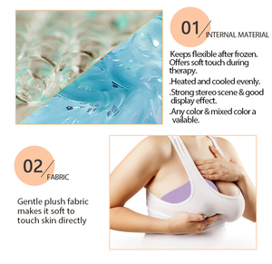 Almohadillas para el <span class=keywords><strong>pecho</strong></span> con cuentas de gel para microondas para nuevas mamás: terapia fría y caliente para la comodidad de la <span class=keywords><strong>lactancia</strong></span> - Product Image 3