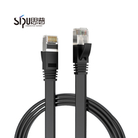Cable de Conexión Ethernet Gigabit Cat6a UTP con Cubierta de PVC, Delgado, de Cobre Desnudo para Laptop, con Certificación CE y RoHS
