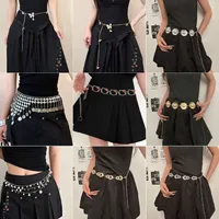 Europäisch-amerikanische Cross-Border Schmetterlings-Quasten-Taillenkette aus Legierung, 120 cm, für Damen, im Hip-Hop-Stil, exquisite Persönlichkeitsaccessoires