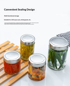 Wholesale Freezer Safe Glass Storage Jars Airtight Containers for Pickles Caviar <strong>Honey</strong> &amp; Jam-Stackable <strong>Set</strong> - Product Image 3
