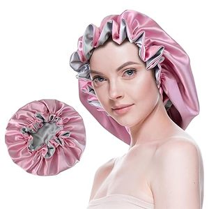 Bonnet de nuit en satin rayé personnalisé <span class=keywords><strong>professionnel</strong></span> pour perruques et extensions Utilisation quatre saisons Cheveux naturels et bouclés - Product Image 1