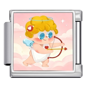 Venta al por mayor de dijes italianos de Cupido y ángel del amor de 9mm, ideales para la creación de pulseras DIY, regalo de joyería para el Día de San Valentín para mujeres - Product Image 5