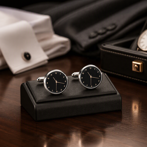 Boutons de manchette personnalisés OEM en laiton avec cadran métallique, logo gravé, cadeau pour marié et garçons d'honneur, <span class=keywords><strong>pince</strong></span> à <span class=keywords><strong>cravate</strong></span> pour costume d'affaires pour homme - Product Image 2