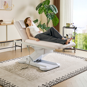 Lettino Idromassaggio Moderno Elettrico Beige Regolabile in Altezza, Lettino Lusso per Trattamenti Viso e Spa, Arredamento per Saloni e Centri Medici - Product Image 6