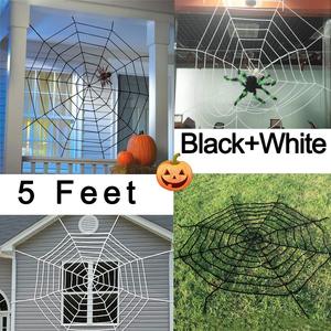 Decorazioni di Halloween, <span class=keywords><strong>Ragnatela</strong></span> Triangolare in Plastica, <span class=keywords><strong>Ragnatela</strong></span> Artificiale Estensibile in Cotone, Grande Ragno Artificiale per Esterni con Stampa Personalizzata - Product Image 4