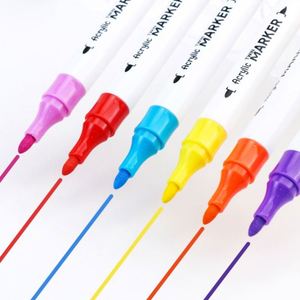 Wholesale 12/<b>18</b>/24/36/48 Color Plastic Acrylic Art Markers Dual Tips Drawing Set - Product Image 5