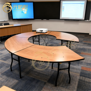 Hiện đại Mộc mạc cong bằng gỗ ngoài trời bảng với chỗ ngồi cho khách sạn đồ nội thất ngoài trời những buổi dã ngoại sự kiện đám cưới - Product Image 4