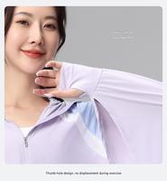 Veste de protection solaire en soie glacée pour femmes UPF50, anti-UV, manches longues, pour l'été, le cyclisme, manteau de protection solaire