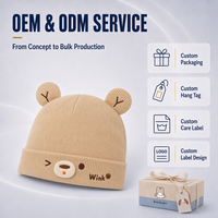 Bonnet en velours côtelé pour bébé et tout-petit avec oreilles d'ours 3D, broderie mignonne, doux et chaud, style docker, pour la protection solaire en extérieur