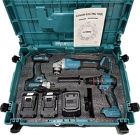 Kits de combinaison d'outils électriques à batterie au Lithium Durable pour moteur sans balais perceuse à percussion électrique ensemble d'outils électriques tournevis