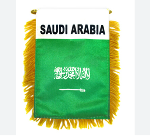 Drapeau du Sénégal à suspendre, mini drapeau de voiture pour la Coupe du Monde de Football, bannière pour rétroviseur avec ventouse, à franges dorées, double face, 10*15cm - Product Image 3