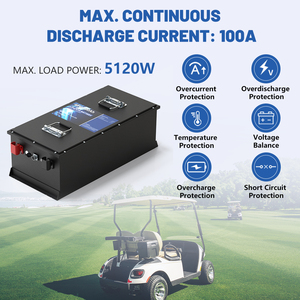 Batería de Litio LiFePO4 de 51.2v 48V 100Ah 105Ah 135Ah 230Ah, Baterías de Iones de Litio IP67 para Carritos de Golf Eléctricos EZGO CLUB CAR <span class=keywords><strong>Yamaha</strong></span> BMS - Product Image 2