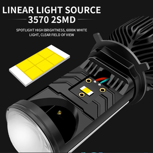 YUFING <span class=keywords><strong>Y6</strong></span> 7000Lm 70W New H4 Car Led proiettore a Led Y3 Y7 Super luminoso proiettore Mini H4 Led faro Laser - Product Image 6