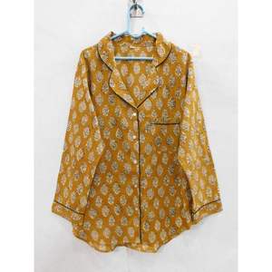 Conjunto de Pijama para Mujer con Estampado Floral, 100% Algodón, Camisa de Manga Larga y Pantalones, Ligero y Transpirable, Traje de Dormir para Verano - Product Image 3