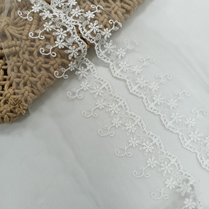 100% <b>White</b> Cotton Sewing Fabric <b>Lace</b> Ribbon Roll Trim for Wedding Decoration Gift Wrap Ribbon - Product Image 5