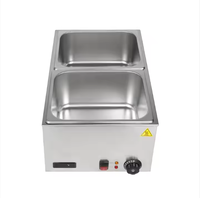 Équipement pour Traiteur Chauffe-plats Ensemble de 6 Casseroles Cuiseur de Buffet à Vapeur Électrique de Table Bain Marie