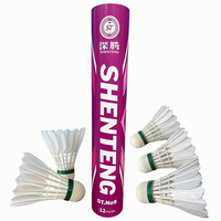 ST NO 9 Volants de badminton en plumes de canard - Spécialisés pour l'entraînement sportif - Vol fluide - Excellente sensation au toucher
