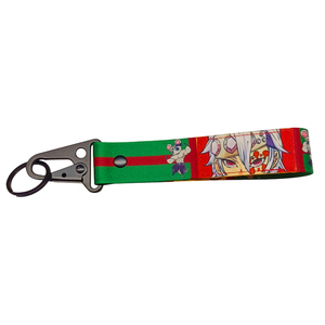 Custom Short Wrist Key <b>Polyester</b> <b>Lanyard</b> with Anime Character Print & Tactical Eagle Beak Clip - Product Image 2