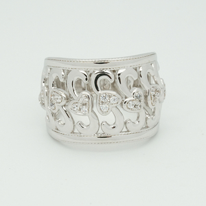 Anillo Vintage de Oro de 18K con Corazón en Espiral de 0.243ct, Exquisito, para Aniversario ROMANTIQUE - Product Image 3