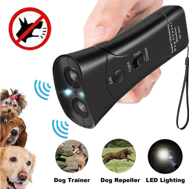 Sonic Repellent Handheld Anti Barking Device 9V Battery Anti-Barking Silent Commands Dog Trainer Device