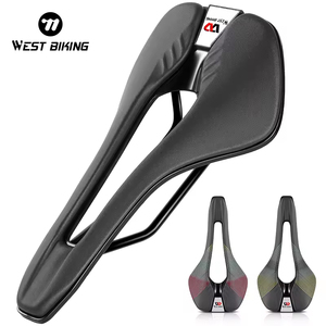 Asiento de Bicicleta WEST BIKING, Rieles para Bicicleta de Carretera, Sillín de Bicicleta de Montaña, Cuero PU Suave, Asiento de Bicicleta de Carretera <span class=keywords><strong>MTB</strong></span> - Product Image 1
